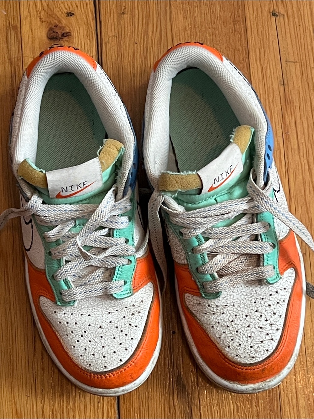 Nike dunk Kids Low-Top Sneakers in multicolored youth 3.5Y - Picture 9 of 9
